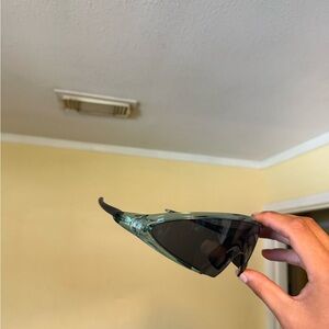 Sleek Smoke Lens Sport Sunglasses - Teal Frame Oakley Oakleys